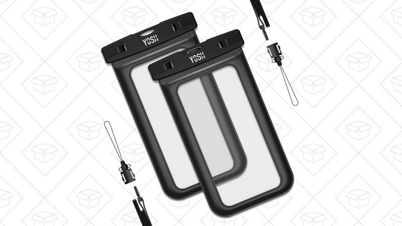 2 Bolsas YOSH de resistencia al agua para el teléfono, $6 con código H3ME85SP